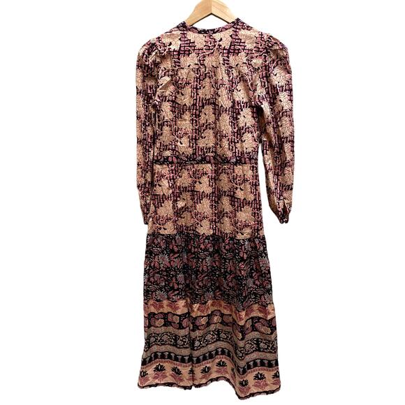 Faherty Idina Kinglsey Block Print Maxi Dress XXS NWT - Picture 6 of 9